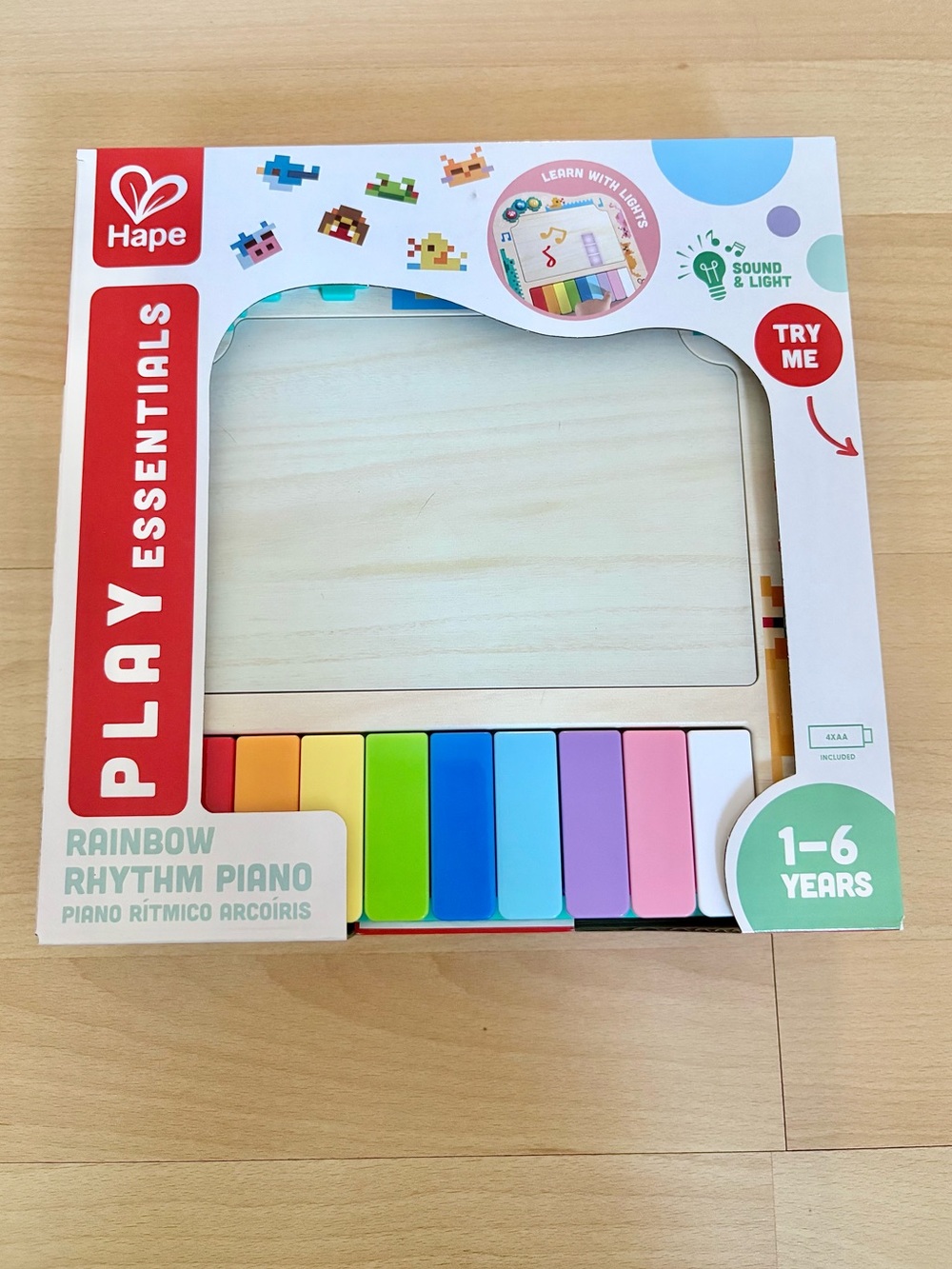 HAPE Rainbow Rhythm Pixel Piano – Light Up Music Toy with Pixelated Screen *NEW*
